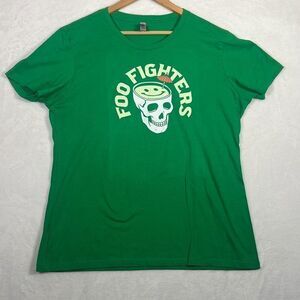 Foo Fighters tiki drink‎ skull happy face band concert merch T-shirt women XXL